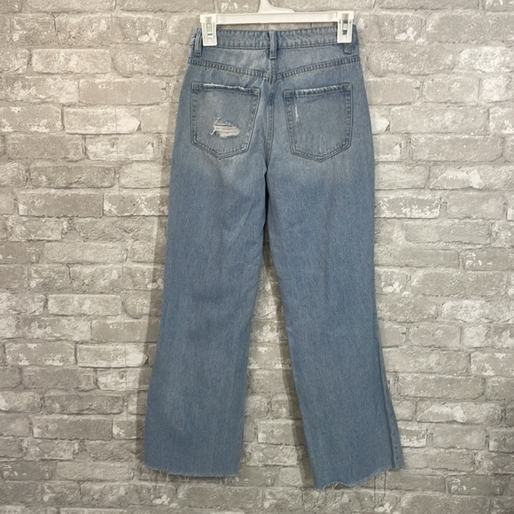 Altar'd State Vervet Blue Straight Leg Distressed Denim - Picture 3 of 5